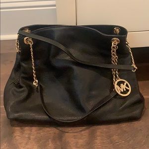 Michael Kors black leather tote